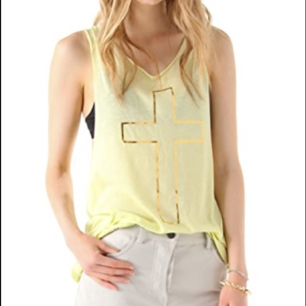 Wildfox Cross My Heart Cutoff Tank